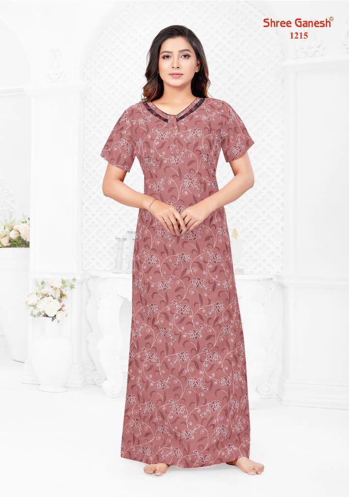 Kavya Vol 2 By Shree Ganesh Printed Cotton Nighty Wholesale Shop In Surat
